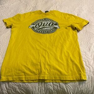 OVO Yellow Short-Sleeve Logo Tee